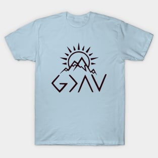 Christian T Shirt -God Is Greater T-Shirt